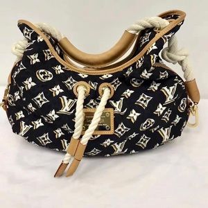 Louis Vuitton Bulle PM Shoulder Bag Nylon Navy